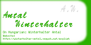 antal winterhalter business card